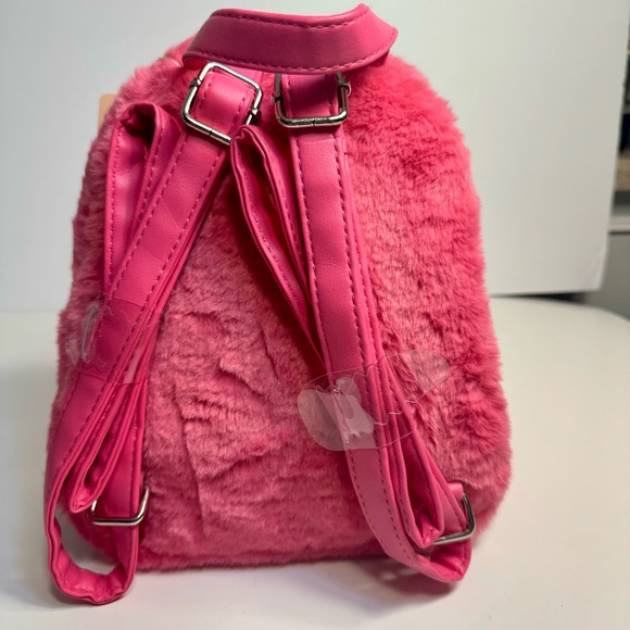 NWT. Disney’s Fluffy mini Backpack. Toy Story Lotso pink furry backpack - Picture 3 of 15